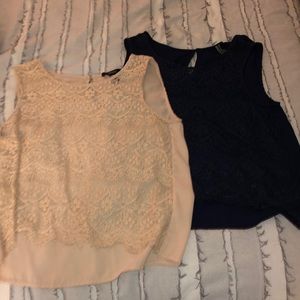 tanks from forever 21 , nude and navy